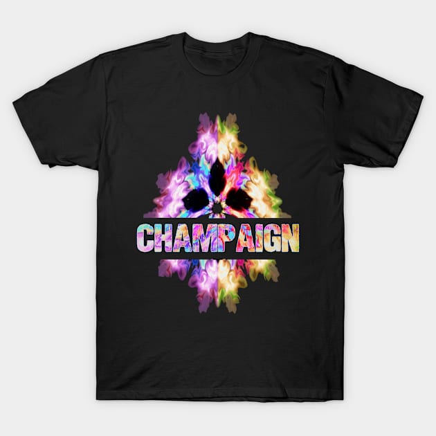 Champaign Tie Dye Watercolor Gift Souvenir T-Shirt by Argosy